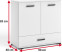Biała komoda 90 cm do salonu FIORA, 9318875