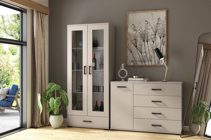 Dwudrzwiowa komoda 90 cm do salonu FIORA, 9318881