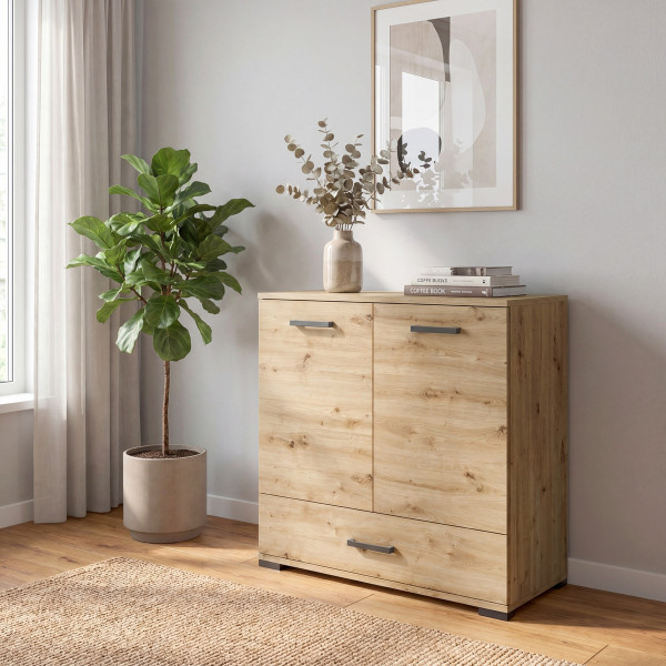 Komoda 90 cm do salonu FIORA dąb artisan, 9318915