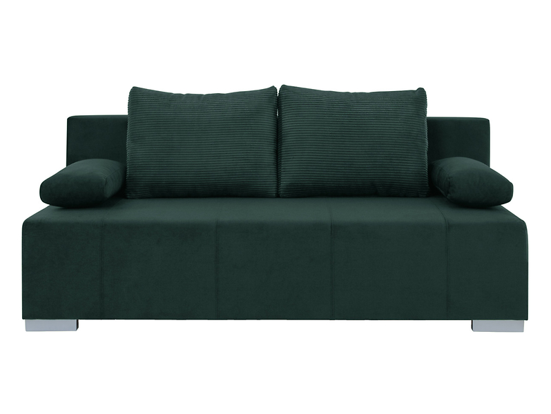 sofa trzyosobowa Street IV rozkładana z pojemnikiem welurowa zielona, 933381