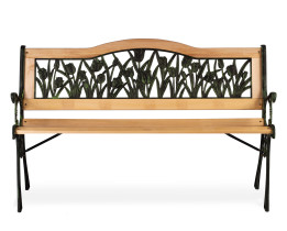 Ławka ogrodowa parkowa drewniana 123,5x74x48 cm Sofotel