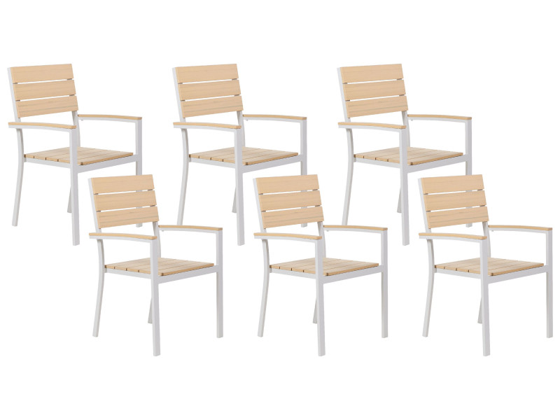 Zestaw ogrodowy 6 krzeseł aluminium beżowe, 941079