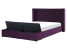 Inny kolor wybarwienia: Łóżko welurowe z ławką skrzynią 160x200 fioletowe
