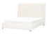 Inny kolor wybarwienia: Łóżko welurowe 140x200 pikowane białe