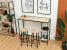 Czarno-sonoma zestaw barowy loftowy do kuchni i salonu, 9427621
