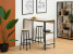 Czarno-sonoma zestaw barowy loftowy do kuchni i salonu, 9427624