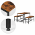 Zestaw loftowych mebli do kuchni postarzane drewno ModernHome, 9428419
