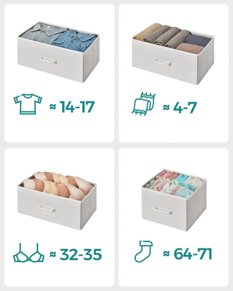 Komoda, szafa, moduł do przechowywania, 7 szuflad z tkaniny, 9438815