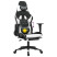 Fotel Gamingowy z Ekoskóry z Podnóżkiem Ergonomiczny Czarno-Biały do Biurka, 9438927
