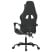 Fotel Gamingowy z Ekoskóry z Podnóżkiem Ergonomiczny Czarno-Biały do Biurka, 9438968