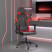 Fotel Gamingowy z Ekoskóry Ergonomiczny Czarno-Czerwony do Biurka, 9439073