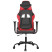 Fotel Gamingowy z Ekoskóry Ergonomiczny Czarno-Czerwony do Biurka, 9439074