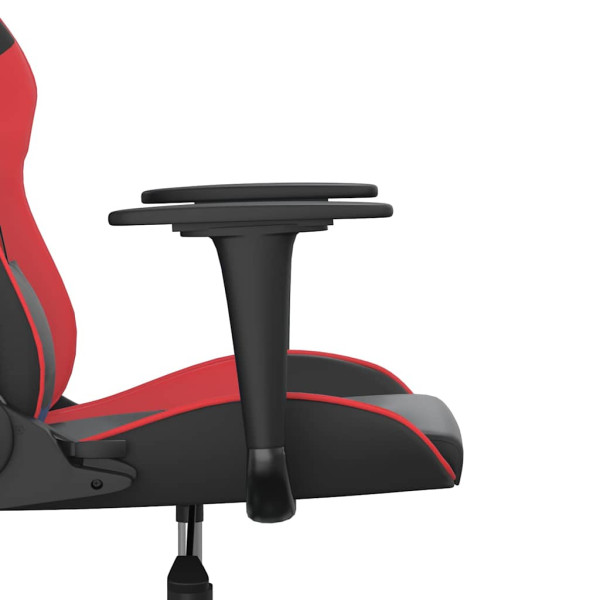 Fotel Gamingowy z Ekoskóry Ergonomiczny Czarno-Czerwony do Biurka, 9439081