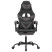 Fotel Gamingowy z Ekoskóry z Podnóżkiem Ergonomiczny Czarno-Szary do Biurka, 9439100