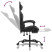 Fotel Gamingowy z Ekoskóry z Podnóżkiem Ergonomiczny Czarno-Szary do Biurka, 9439104
