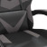 Fotel Gamingowy z Ekoskóry z Podnóżkiem Ergonomiczny Czarno-Szary do Biurka, 9439106