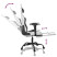 Fotel Gamingowy z Ekoskóry z Podnóżkiem Ergonomiczny Biało-Czarny do Biurka, 9439200