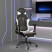 Fotel Gamingowy z Ekoskóry z Podnóżkiem Ergonomiczny Czarno-Biały do Biurka, 9439270