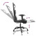 Fotel Gamingowy z Ekoskóry z Podnóżkiem Ergonomiczny Czarno-Biały do Biurka, 9439275