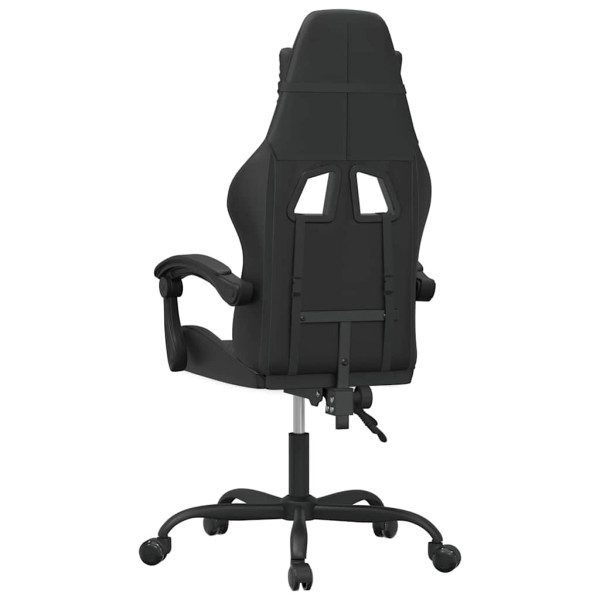 Fotel Gamingowy z Ekoskóry Obrotowy Ergonomiczny Czarny do Biurka, 9439288