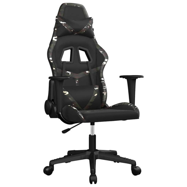Fotel Gamingowy z Ekoskóry Ergonomiczny Czarno-Wielokolorowy do Biurka, 9439361