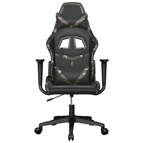 Fotel Gamingowy z Ekoskóry Ergonomiczny Czarno-Wielokolorowy do Biurka, 9439363