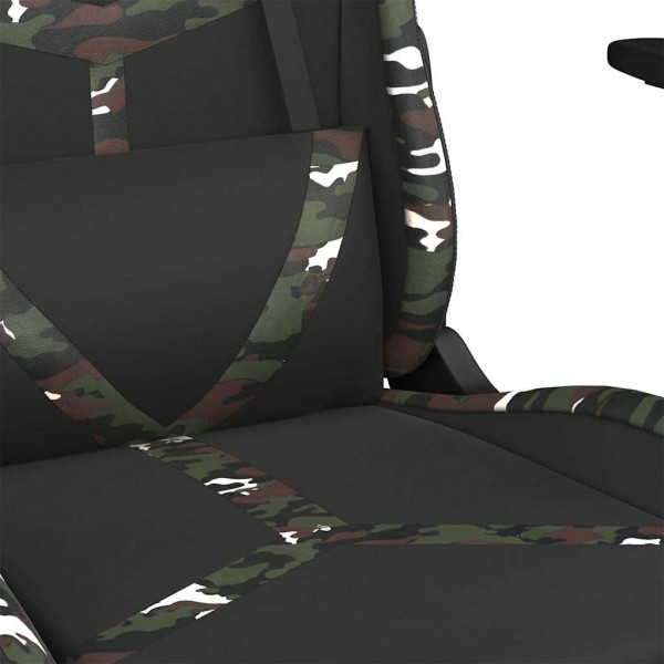 Fotel Gamingowy z Ekoskóry Ergonomiczny Czarno-Wielokolorowy do Biurka, 9439368