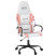 Fotel Gamingowy z Ekoskóry Ergonomiczny Biało-Różowy do Biurka dla Gracza, 9439409