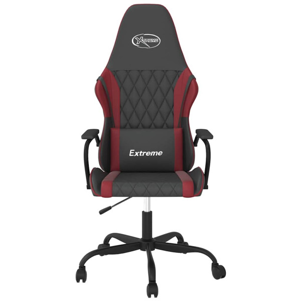Fotel Gamingowy z Ekoskóry Ergonomiczny Czarno-Czerwony do Biurka, 9439501