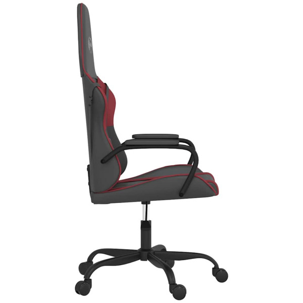 Fotel Gamingowy z Ekoskóry Ergonomiczny Czarno-Czerwony do Biurka, 9439502