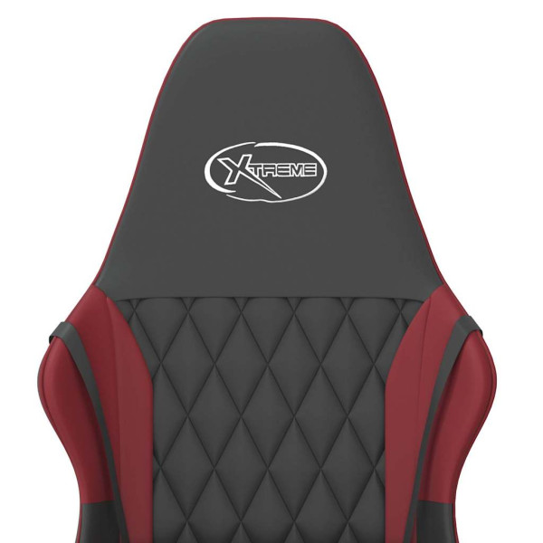 Fotel Gamingowy z Ekoskóry Ergonomiczny Czarno-Czerwony do Biurka, 9439507