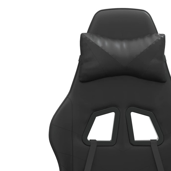 Fotel Gamingowy z Ekoskóry Ergonomiczny z Podłokietnikami Czarny do Biurka, 9439638
