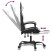 Fotel Gamingowy z Ekoskóry z Podnóżkiem Ergonomiczny Czarno-Biały do Biurka, 9439781