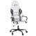Fotel Gamingowy z Ekoskóry Ergonomiczny Biało-Czarny do Biurka dla Gracza, 9439913