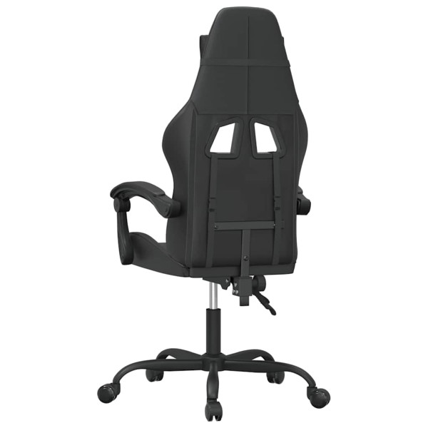 Fotel Gamingowy z Ekoskóry Obrotowy Ergonomiczny Czarny do Biurka, 9440097