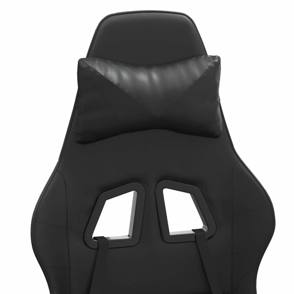 Fotel Gamingowy z Ekoskóry Obrotowy Ergonomiczny Czarny do Biurka, 9440100