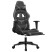 Fotel Gamingowy z Ekoskóry z Podnóżkiem Ergonomiczny Czarno-Szary do Biurka, 9440156