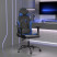 Fotel Gamingowy z Ekoskóry Ergonomiczny Czarno-Niebieski do Biurka, 9440192