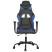 Fotel Gamingowy z Ekoskóry Ergonomiczny Czarno-Niebieski do Biurka, 9440193
