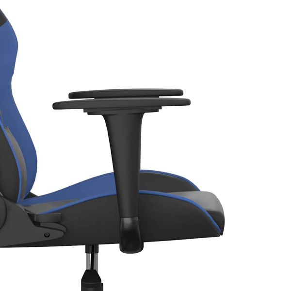Fotel Gamingowy z Ekoskóry Ergonomiczny Czarno-Niebieski do Biurka, 9440200