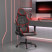 Fotel Gamingowy z Ekoskóry Ergonomiczny Czarno-Czerwony do Biurka, 9440257