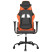 Fotel Gamingowy z Ekoskóry Ergonomiczny Czarno-Pomarańczowy do Biurka, 9440324
