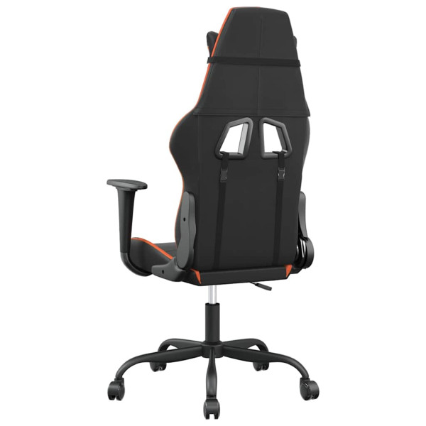 Fotel Gamingowy z Ekoskóry Ergonomiczny Czarno-Pomarańczowy do Biurka, 9440326