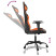 Fotel Gamingowy z Ekoskóry Ergonomiczny Czarno-Pomarańczowy do Biurka, 9440327