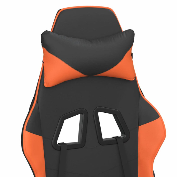 Fotel Gamingowy z Ekoskóry Ergonomiczny Czarno-Pomarańczowy do Biurka, 9440330