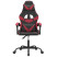 Fotel Gamingowy z Ekoskóry Ergonomiczny Czarno-Czerwony do Biurka, 9440338