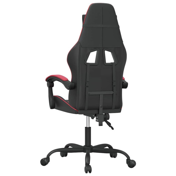 Fotel Gamingowy z Ekoskóry Ergonomiczny Czarno-Czerwony do Biurka, 9440340