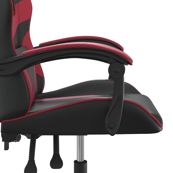 Fotel Gamingowy z Ekoskóry Ergonomiczny Czarno-Czerwony do Biurka, 9440344