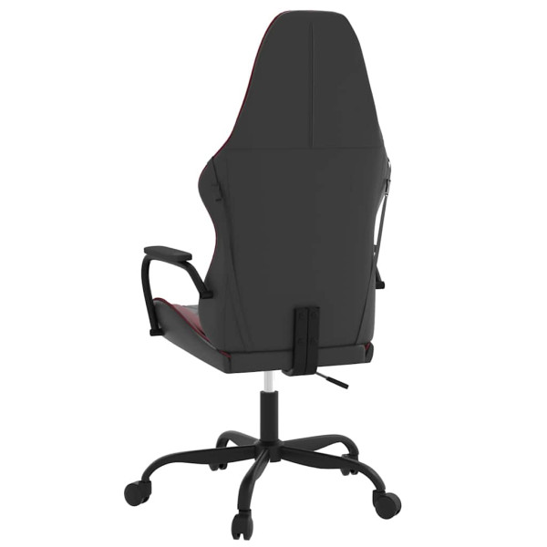 Fotel Gamingowy z Ekoskóry Ergonomiczny Czarno-Czerwony do Biurka, 9440354