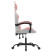 Fotel Gamingowy z Ekoskóry Obrotowy Ergonomiczny Biało-Różowy do Biurka, 9440367